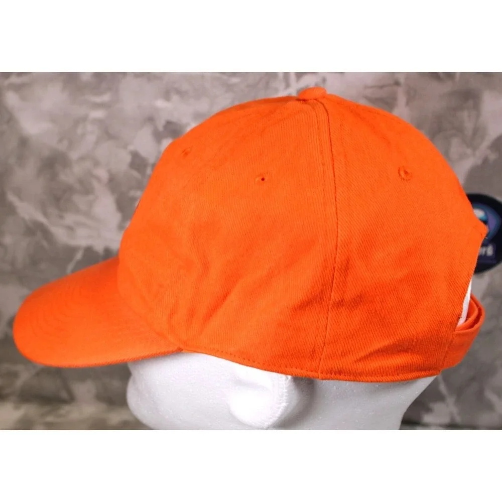 CLEMSON TIGERS Spell Out Hat Cap Orange Tiger Paw Logo Cobra Adjustable StrapBac